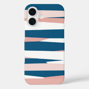 Coques iPhone 16 Rose bleu et blanc