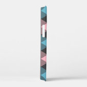 Coques Case-Mate iPhone rose bleu et gris géométrique (Verso / Droite)