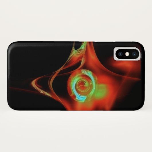 COQUES Case-Mate iPhone ROSE BLEU FRACTAL ROUGE (Dos (Horizontal))