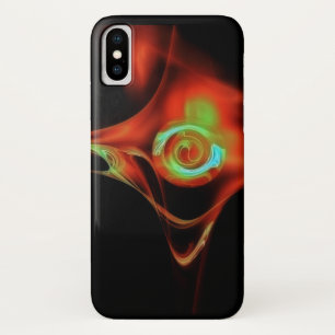 ETUI iPhone Case-Mate ROSE BLEU FRACTAL ROUGE