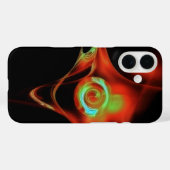 COQUES Case-Mate iPhone ROSE BLEU FRACTAL ROUGE (Verso (horizontal))