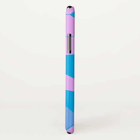 Coques Case-Mate iPhone Rose/bleu rétro (Dos/Droite)