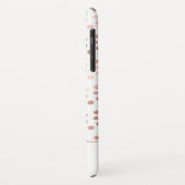 Coques Case-Mate iPhone Rose Bleu - Rose Gold Polka Motif Monogramme (Dos/Gauche)