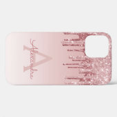 Coques Case-Mate iPhone Rose Bleu - Rose Parties scintillant Éperche Mono (Verso (horizontal))