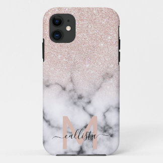 Case-Mate iPhone Case Rose brillant Parties scintillant or  Marbre Ombre