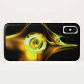 Coques Case-Mate iPhone Rose BROWN JAUNE FRACTAL BLANC (Dos (Horizontal))