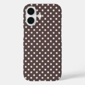 Coques Case-Mate iPhone Rose & Brown Polka Dot mignon Aesthétique tendance (Verso)