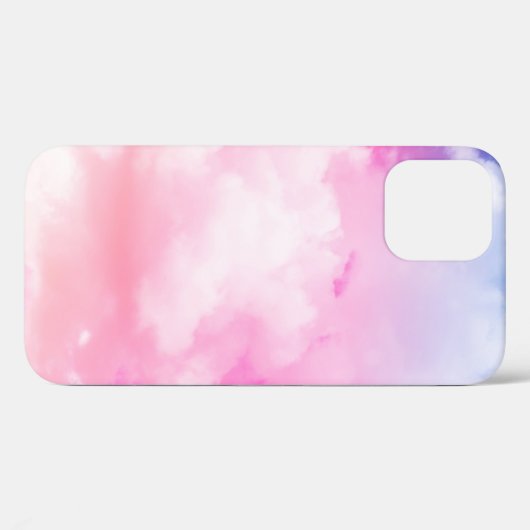 Coques Case-Mate iPhone rose, calme, bleu, nuages et ciel jaunes. Abstrait (Verso (horizontal))
