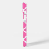 Coques Case-Mate iPhone Rose Chaud #2 Blanc Marocain #5 Navy 3 Monogramme (Verso / Gauche)