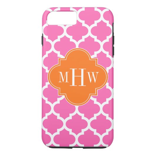 Coques Case-Mate iPhone Rose chaud #2 Marocain #5 Citrouille 3 Monogramme (Dos)