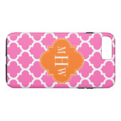 Coques Case-Mate iPhone Rose chaud #2 Marocain #5 Citrouille 3 Monogramme (Dos (Horizontal))