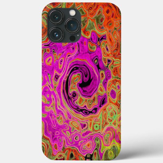 Coques Case-Mate iPhone Rose Chaud Abstrait Rétro Liquide Tourbillon (Verso)