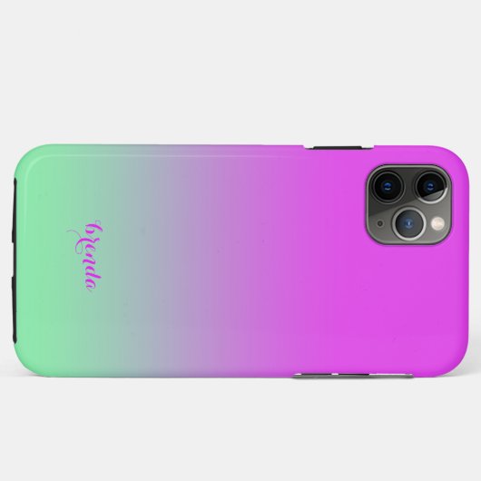 Coques Case-Mate iPhone Rose chaud et vert ombre (Dos (Horizontal))