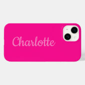 Coques Case-Mate iPhone Rose chaud personnalisé moderne (Verso (horizontal))