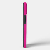 Coques Case-Mate iPhone Rose chaud vif | Votre nom en script avec coeur (Verso / Droite)