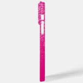 Coques Case-Mate iPhone Rose Chaude Luxe Paillettes et Ombre (Verso / Gauche)
