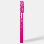 Coques Case-Mate iPhone Rose Chaude Luxe Paillettes et Ombre (Verso / Droite)