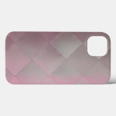 Coques Case-Mate iPhone Rose Checkered moderne brillant en métal (Verso (horizontal))