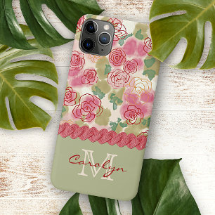 Case-Mate iPhone Case Rose d'aquarelle d'été personnalisé Fleurs Motif d