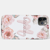 Coques Case-Mate iPhone Rose d'aquarelle Wreath personnalisée | BLANCHE (Dos (Horizontal))