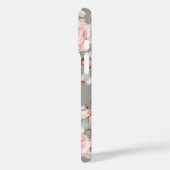 Coques Case-Mate iPhone Rose d'aquarelle Wreath personnalisée | Vert sage (Verso / Gauche)