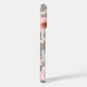 Coques Case-Mate iPhone Rose d'aquarelle Wreath personnalisée | Vert sage (Verso / Droite)