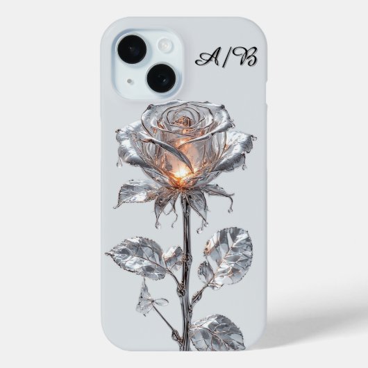 Coques Case-Mate iPhone Rose d'argent métallique lumineux (Verso)