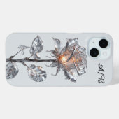 Coques Case-Mate iPhone Rose d'argent métallique lumineux (Verso (horizontal))