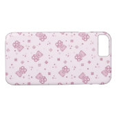 Coques Case-Mate iPhone Rose d'arrière - plan de nounours (Dos (Horizontal))