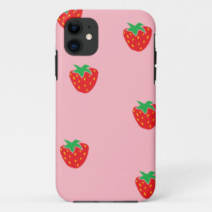 Coque iPhone 11 Rose de fraises