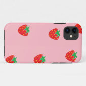 Coques Case-Mate iPhone Rose de fraises (Dos (Horizontal))