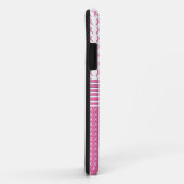 Coques Case-Mate iPhone Rose de monogramme d'iPhone de conscience de (Dos/Droite)