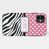 Coques Case-Mate iPhone Rose de point de polka et cas de l'iPhone 5 (Dos (Horizontal))
