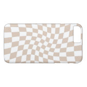 Coques Case-Mate iPhone Rose de sable rose pastel  rétro en damier Warboar (Dos (Horizontal))
