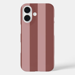 Coques iPhone 16 Rose de soie élégante et motif rayé rose timide