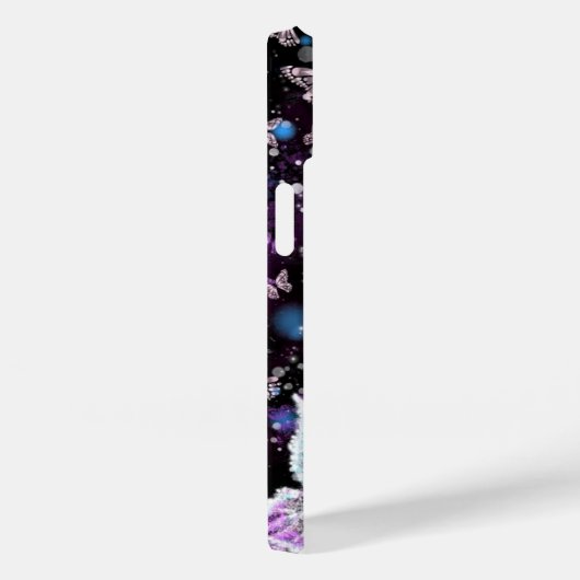 Coques Case-Mate iPhone Rose d'hiver et papillons (Verso / Droite)