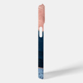 Coques Case-Mate iPhone Rose d'or Marine Bleu Abstrait tendance (Verso / Droite)