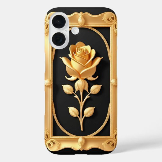Coques Case-Mate iPhone Rose Dorée Avec Détails Ornés Élégants (Verso)