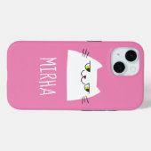 Coques Case-Mate iPhone Rose drôle (Verso (horizontal))