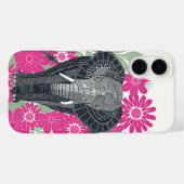 Coques Case-Mate iPhone rose éléphant folksy (Verso (horizontal))