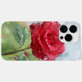 Coques Case-Mate iPhone Rose en gouttes de pluie (Verso (horizontal))