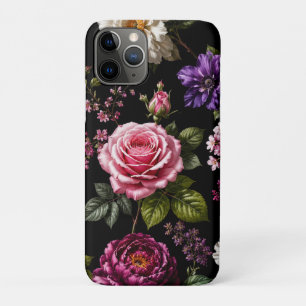 Case-Mate iPhone Case Rose en velours noir