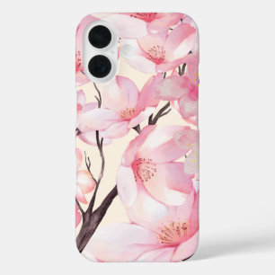 Coques iPhone 16 Rose esthétique Sakura Cerisier Fleur rose