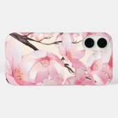Coques Case-Mate iPhone Rose esthétique Sakura Cerisier Fleur rose (Verso (horizontal))