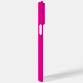 Coques Case-Mate iPhone Rose et Blanc | Monogramme de nom de famille simpl (Verso / Droite)