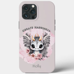 Case-Mate iPhone Case Rose et gris mignon Petit Dragon magique