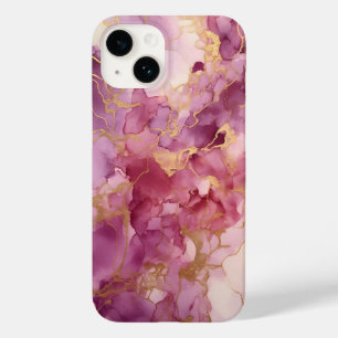 Coque Pour iPhone 14 Rose et or