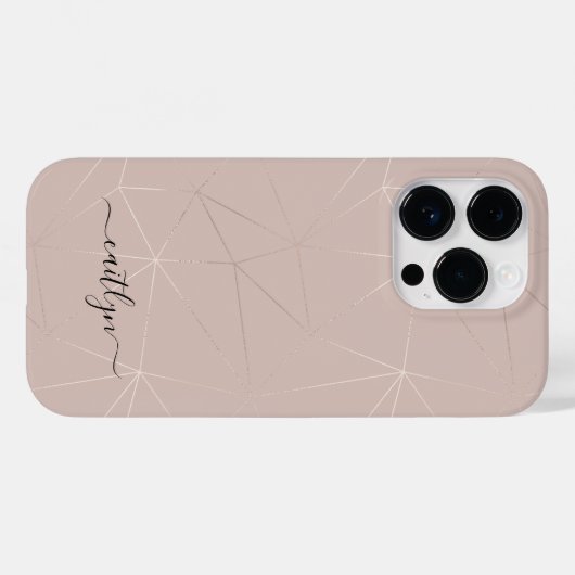 Coques Case-Mate iPhone Rose et or Abstrait (Verso (horizontal))