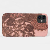 Coques Case-Mate iPhone Rose et or Paisley (Dos (Horizontal))