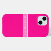 Coques Case-Mate iPhone Rose et rose chaud personnalisé (Verso (horizontal))